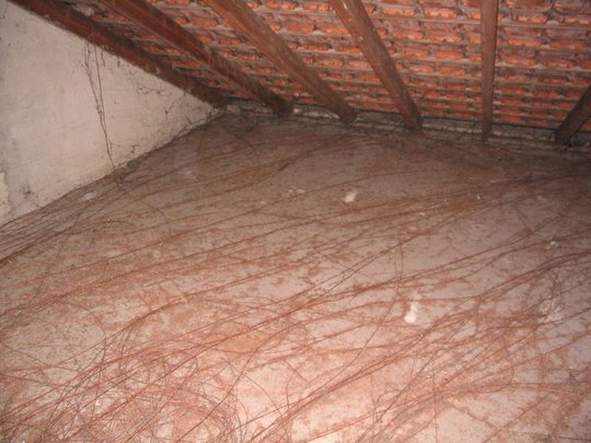 Ungenutzter Dachraum mit nicht gedämmter oberster Geschossdecke