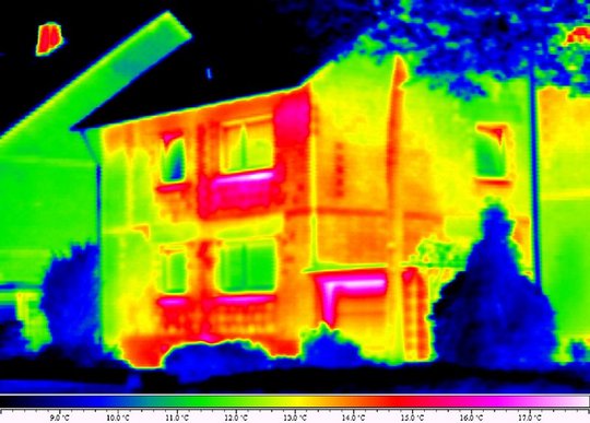 Thermographie eines Bestandsgebäudes